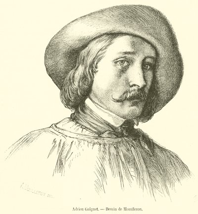 Adrien Guignet (gravering) av French School