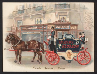 Annonse for Cherry Blossom parfyme (chromolitho) av French School