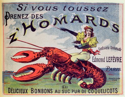 Annonse for Cough Sweets ZHomards, slutten av det nittende århundre av French School