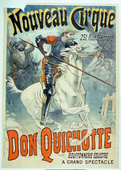 Annonse for Don Quixote, New Circus, Horseback Buffoonery av French School