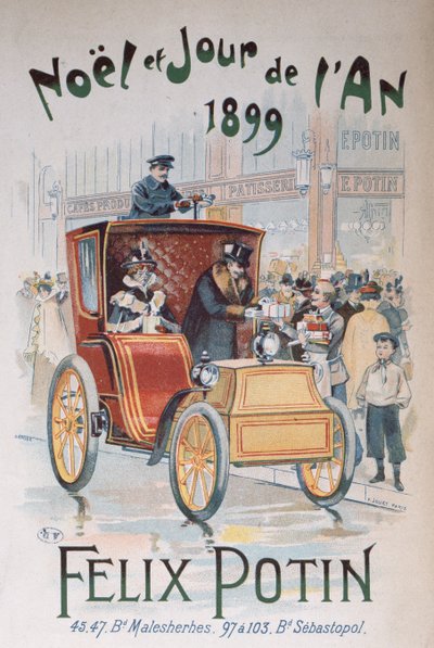 Annonse for Felix Potin, jul og nyttår 1899 av French School