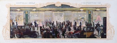 Annonse for åpning av nye bygninger i det parisiske varehuset Printemps, 1910 av French School