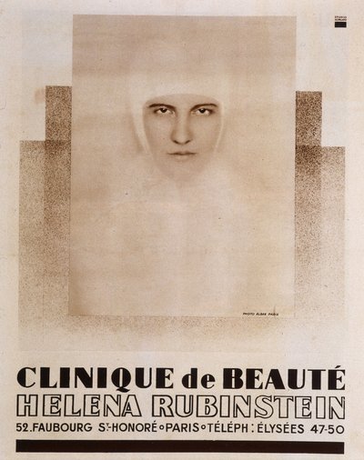 Annonsering for Héléna Rubinstein Beauty Clinic i Paris - i Vu av French School