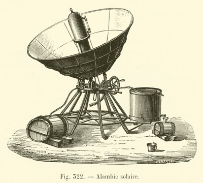 Solar still (gravering) av French School
