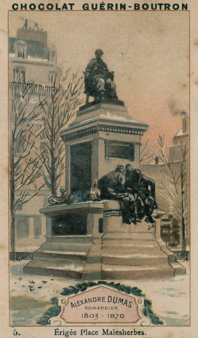 Alexandre Dumas, romanforfatter, 1803-1870, Erigee Place Malesherbes av French School