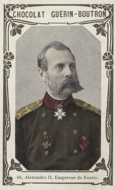 Alexander II, keiser av Russland (farget bilde) av French School