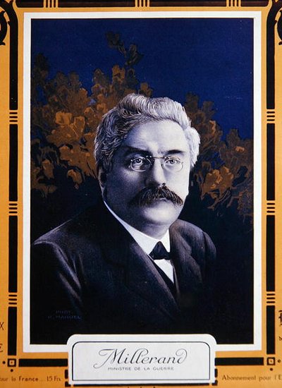 Alexandre Millerand som krigsminister i 1915 (farge litho) av French School