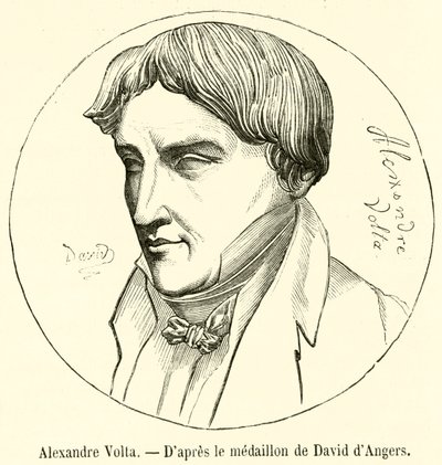 Alexandre Volta (gravering) av French School