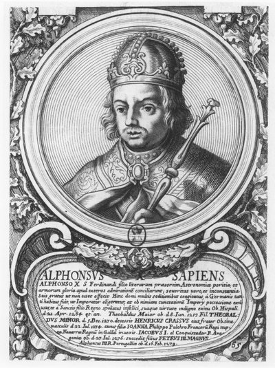 Alfonso X, the Wise (engraving) av French School