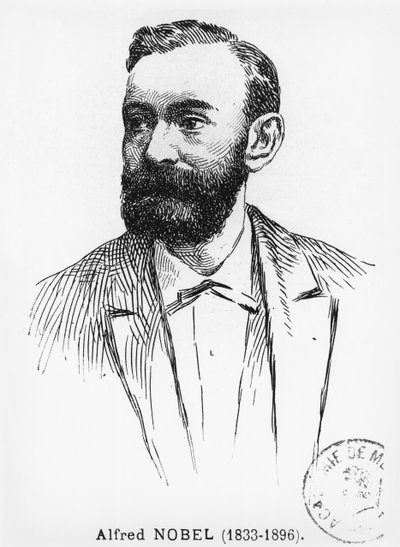 Alfred Nobel (1833-96) av French School