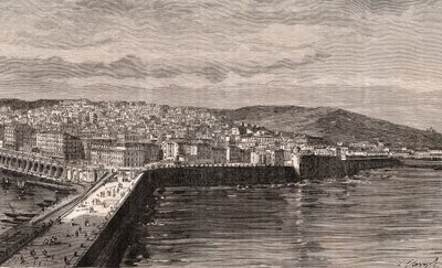 Alger - Alger - Algerie - gravering i "La France illustree: geography, history, administration statistique" av V.A. Malt-brun. 1884 av French School