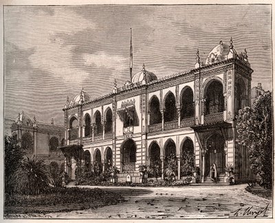 Alger - guvernørpalasset i Mustapha - gravering i "La France illustrée: geografi, historie, statistisk administrasjon" av V.A. Malt-Brown. 1884 av French School