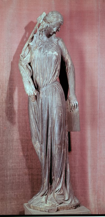 Allegorisk figur av synagogen, fra den sørlige transeptportalen til katedralen i Strasbourg, ca. 1230 (se også 177966) av French School