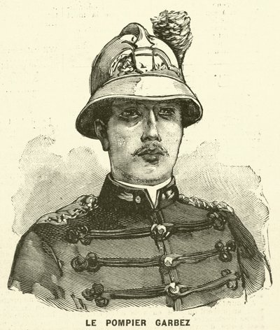 Alphonse Garbez , fransk brannmann (gravering) av French School