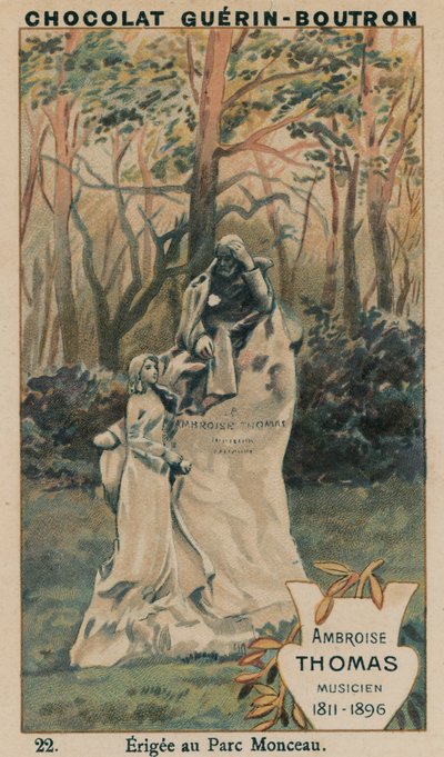 Ambroise Thomas, musiker, 1811-1896, reist i Parc Monceau av French School