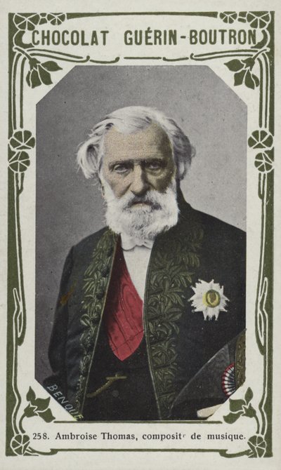 Ambroise Thomas, musikkkomponist (farget bilde) av French School