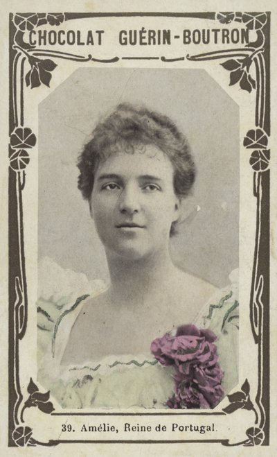 Amelie, Reine de Portugal (farget bilde) av French School