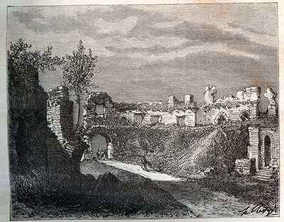 Amphitheatre of Frejus - gravering i "La France illustrée: geografi, historie, statistisk administrasjon" av VA Malt-Brown. 1884 av French School