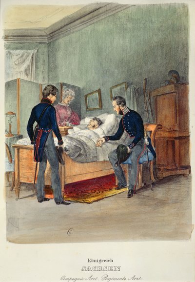 En hærdoktor i kongeriket Sachsen, ca. 1840 av French School