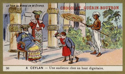 Et publikum med en høy verdighet, Ceylon (chromolitho) av French School