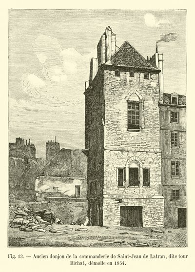 Tidligere sjef for Saint-Jean de Latran, kjent som Bichat-tårnet, revet i 1854 av French School