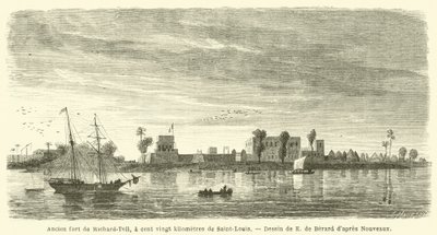 Tidligere fort av Richard-Toll, hundre og tjue kilometer fra Saint-Louis (gravering) av French School