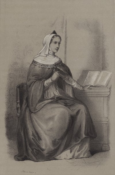 Anne De Comnene (gravering) av French School