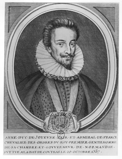 Anne, hertug av Joyeuse (gravering) av French School