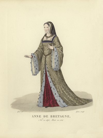 Anne av Bretagne, dronningkonsort av Charles VIII og Louis XII av Frankrike av French School
