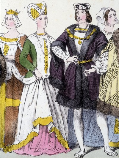 Anne av Bretagne og Charles VIII - i "Det franske monarkiet i trykk"" av French School