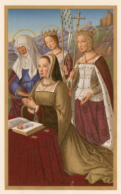 Anne av Bretagne i bønn av French School