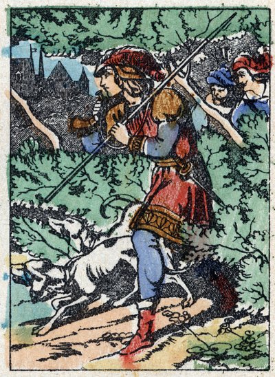 Anonymous illustration for “La belle au bois dormant”, tale by Charles Perrault (1628-1703), French writer. Wood engraving of Imaging Pellerin - Epinal, sd. Late 19th century. av French School