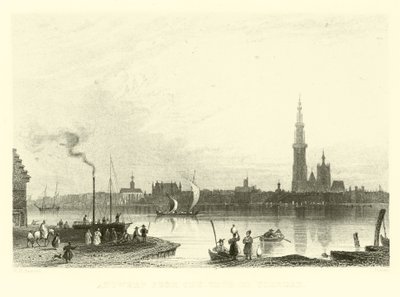 Antwerpen fra Tete de Flandre av French School