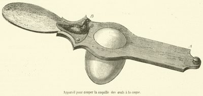 Apparat for å kutte skallet av kokte egg (gravering) av French School