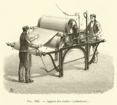 Etterbehandling av stoffer, sylinder (gravering) av French School