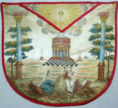 Forkle til en mester, 1700-tallet (malt skinn) av French School