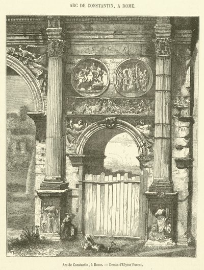 Arc de Constantin, et Roma (gravering) av French School