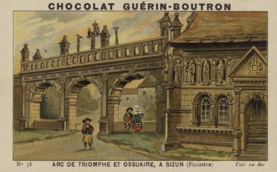 Triumfbuen og Ossuary, i Sizun, Finistere av French School