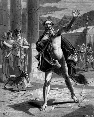 Archimede: he precipitated through the streets shouting “” Eureka, eureka! “” (I found, I found) in “” Histoire populaire des sciences, inventions et discoveries from the first centuries to the present day”” by Bitard Adolphe 1880. av French School