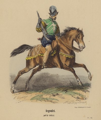 Argoulet, XVIth Century (farget gravering) av French School