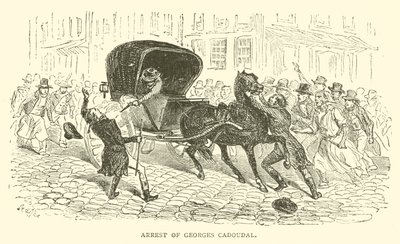Arrestasjon av Georges Cadoudal (gravering) av French School
