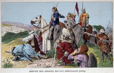 Ankomst av korsfarerne før Jerusalem (1099) av French School
