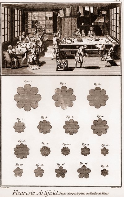 Artificial Florist Workshop: Encyclopedia or Dictionary of the Sciences, Arts and Professions av Denis Diderot (1713-1784) og Jean d
