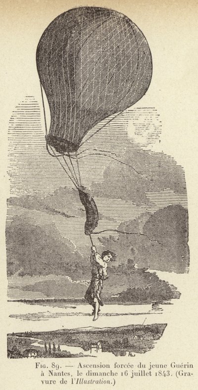 Tvunget oppstigning av unge Guerin til Nantes, søndag 16. juli 1843 av French School