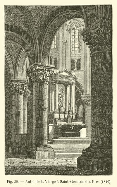 Jomfruens alter i Saint-Germain des Pres, 1840 av French School