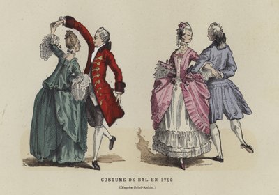 Balldrakt, 1762 av French School