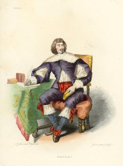 Balzac (farget gravering) av French School