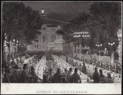 Bankett på Chateau Rouge av French School