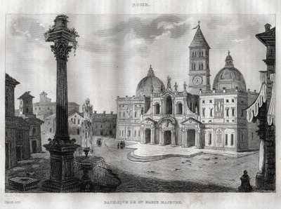 Basilica di Santa Maria Maggiore - Roma - Basilica di Santa Maria Maggiore (Basilica di Santa Maria Maggiore) Roma - Gravering fra "" Pittoreske Italia "" - Historisk og beskrivende maleri av Italia "" av M. de Norvins, Ch. Nodier 1834- 1836. av French School