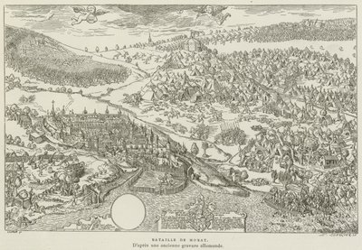 Slaget ved Murten (gravering) av French School